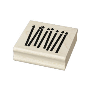 Birthday Candles Art Frimärke Stämpel