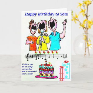 BIRTHDAY CARD - BIRTHDAY SINGERS KORT