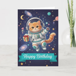 birthday card cat for women kort