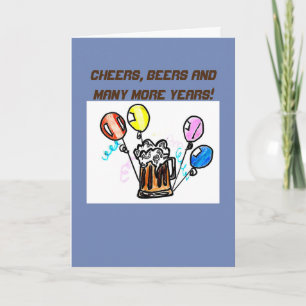 BIRTHDAY CARD - CHEERS ÖL KORT