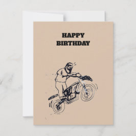 Birthday Card for boy with motocross sketch OSA Kort
