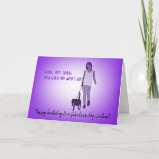 Birthday Card för flickhund Walker Kort