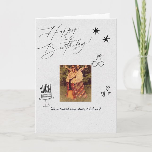 Birthday card for friend kort (Framsida)