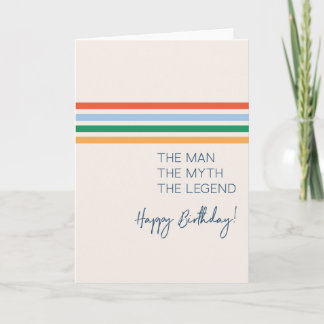 Birthday Card for Him Dad Birthday Legend Retro Kort