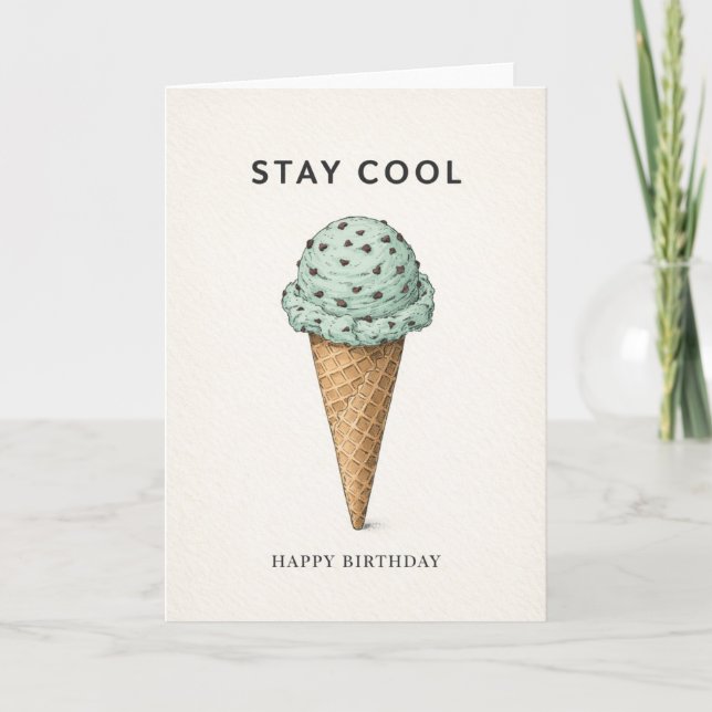 birthday card ice cream kort (Framsida)