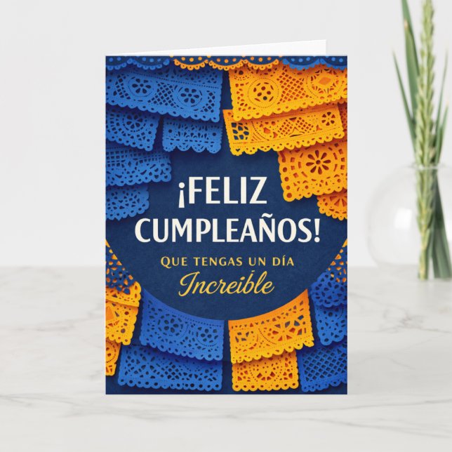 birthday card in spanish for men  kort (Framsida)