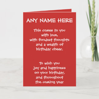BIRTHDAY CARD KORT