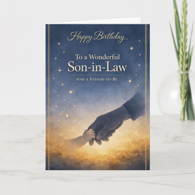 Birthday Card Son In Law - Father to be Kort (Framsida)
