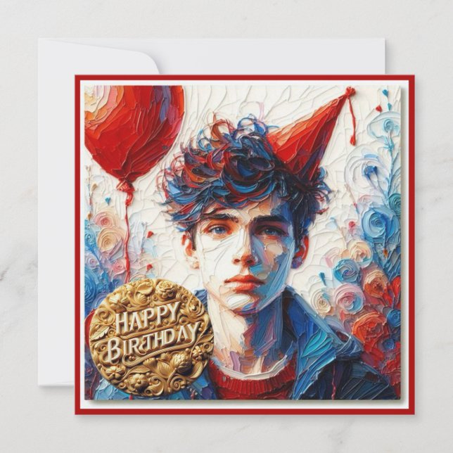 BIRTHDAY CARD ~ Teenage Boy ~ (Framsida)