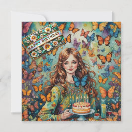 BIRTHDAY CARD ~ Teenager med födelsedagskalas ~