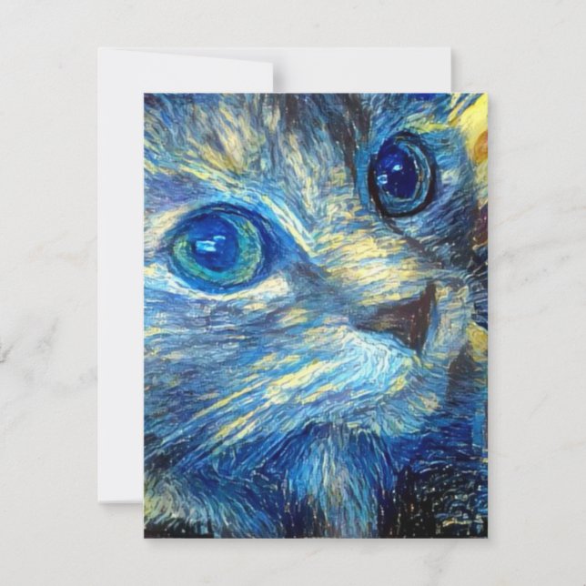 Birthday Cat Flat Card (Framsida)