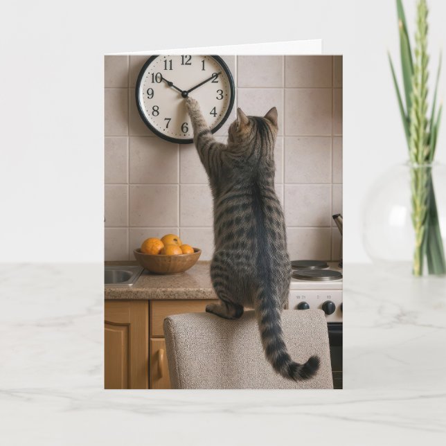 Birthday Cat for Getting Older Humor Kort (Framsida)