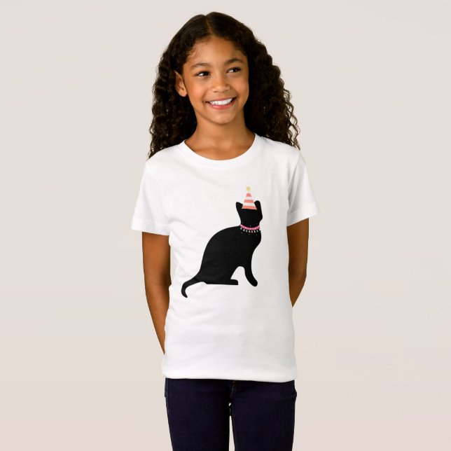 Birthday Cat. T Shirt (Hel framsida)