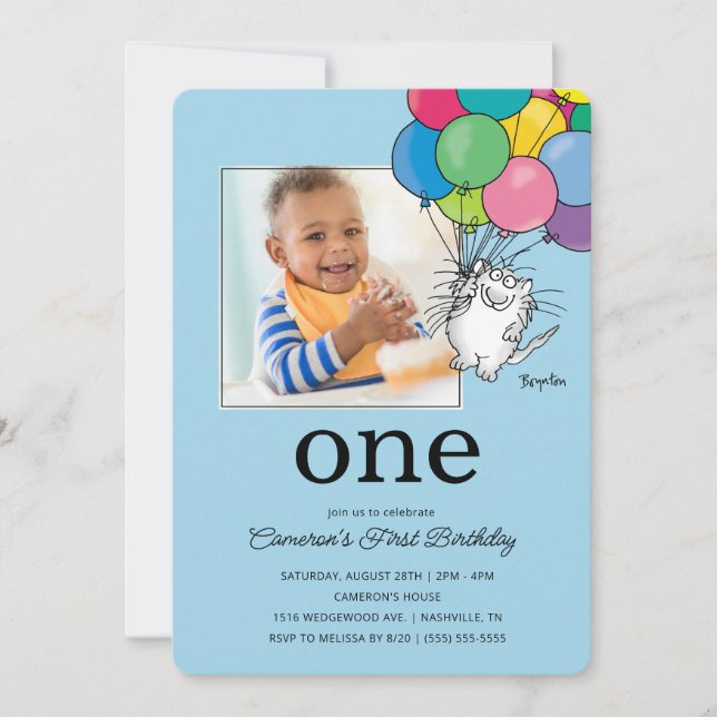 BIRTHDAY CATS AV Sandra Boynton Inbjudningar (Framsida)