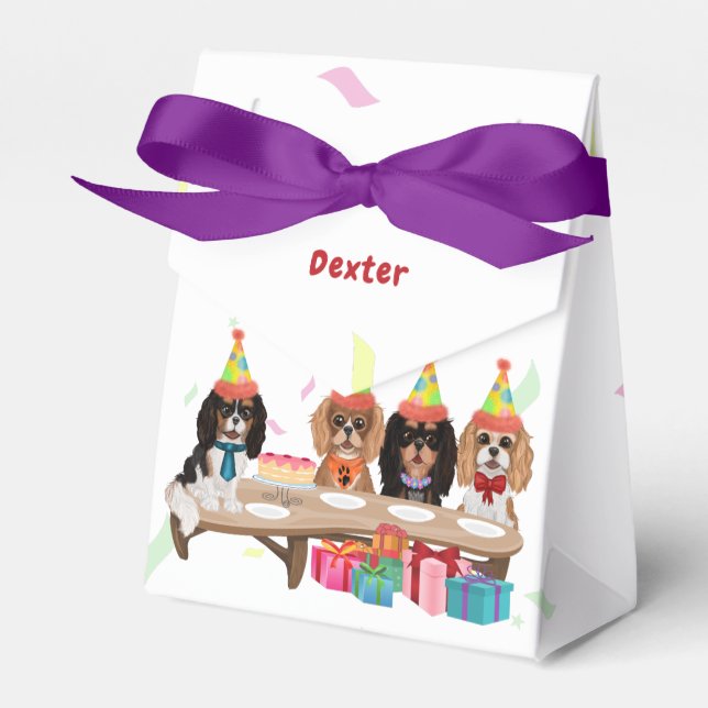 Birthday Cavalier King Charles Spaniel   Presentaskar (Framsidan Sidan)