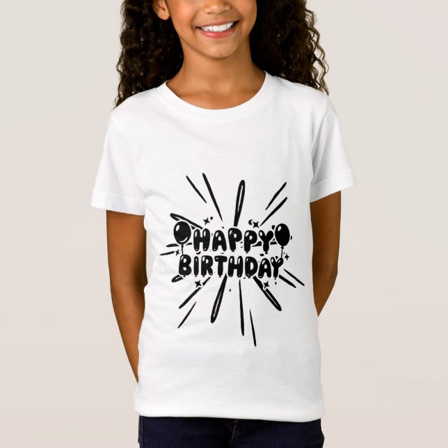  Birthday Celebration  T Shirt (Framsida)