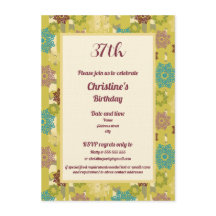 Birthday Celebration Urban Floral Pattern