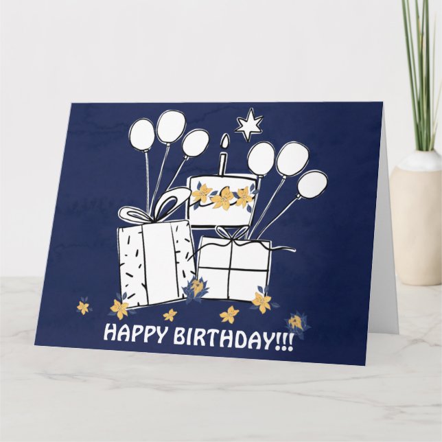 BIRTHDAY CHEER FOR MY DEAR CARD KORT (Framsida)