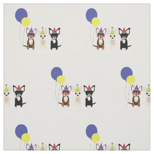 Birthday Chihuahua Fabric Tyg