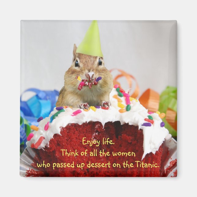 Birthday Chipmunk Magnet (Framsidan)