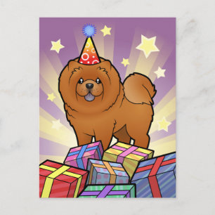 Birthday Chow Chow Vykort