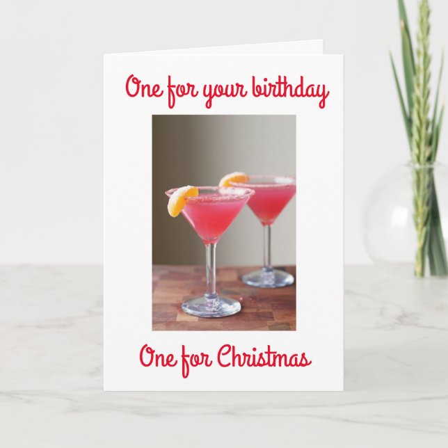 **BIRTHDAY CHRISTMAS** CHEERS AND BE MERRY HELGKORT (Framsida)