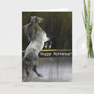 Birthday Circus Horse Snöre Struktur Kort
