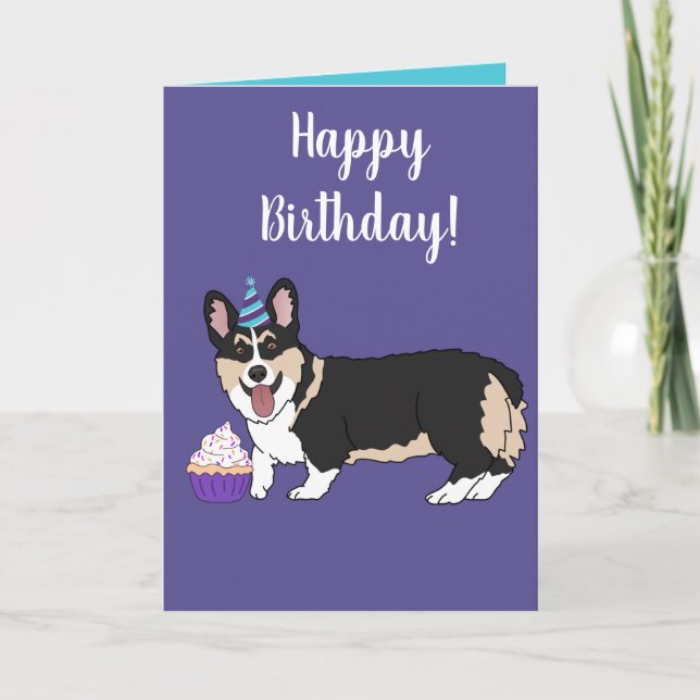 Birthday Corgi Helgkort (Framsida)
