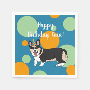 Birthday Corgi Pappersservett