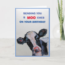 BIRTHDAY COW BLANK GREETTE CARDS