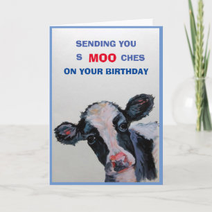BIRTHDAY COW BLANK GREETTE CARDS TACK KORT