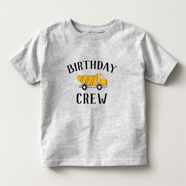 Birthday Crew Lastbil Birthday Shirt T (Framsida)