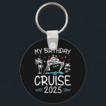 Birthday Cruise 2025 Family Vacation Apparel Uni-k Nyckelring<br><div class="desc">2025-familjens Vacationsapparat för barn,  svart,  liten besättning,  Kortärmad Nacke</div>