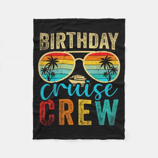 Birthday Cruise Crew Cruise Birthday Cruising Trip Fleecefilt (Framsidan)
