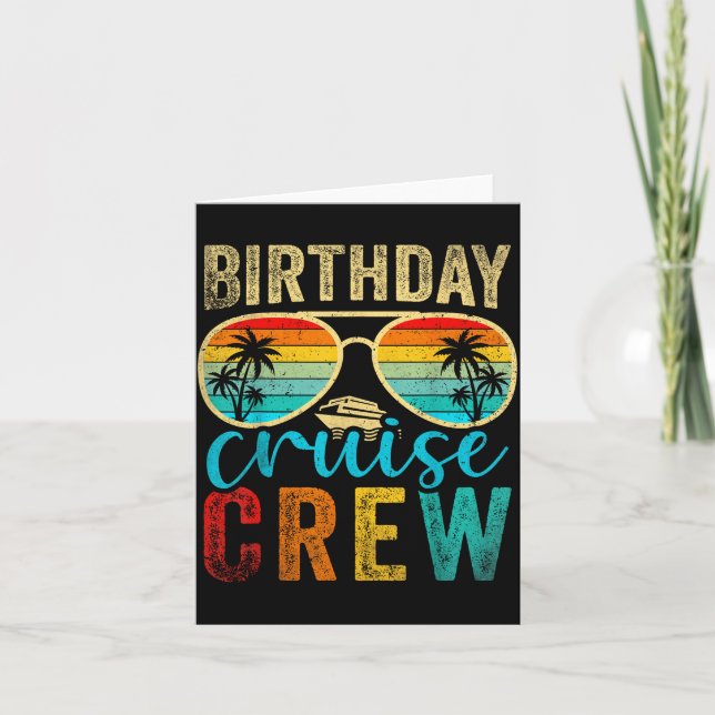 Birthday Cruise Crew Cruise Birthday Cruising Trip Kort (Framsida)