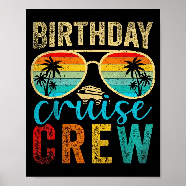 Birthday Cruise Crew Cruise Birthday Cruising Trip Poster (Framsidan)