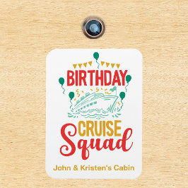 Birthday Cruise Funny Group Personlig Squad Magnet