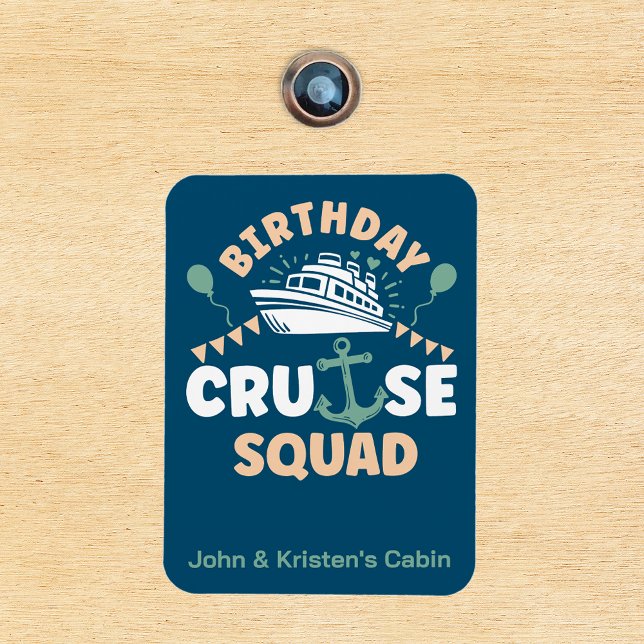 Birthday Cruise Funny Group Personlig Squad Magnet (Skapare uppladdad)