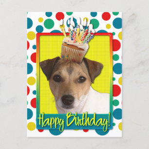 Birthday Cupkaka - Jack Russell Vykort
