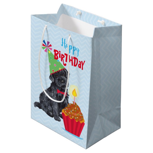 Birthday Cuptårta Kerry Blue Terrier (Framsidan Vinklad)