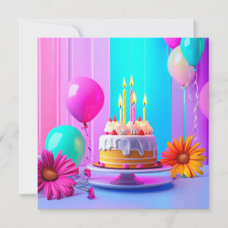 Birthday Custom card Inbjudningar