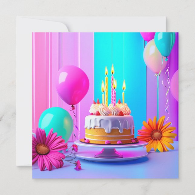 Birthday Custom card Inbjudningar (Framsida)