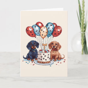 Birthday Dachshund Hundar Kort