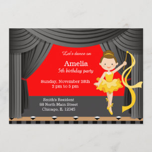 Birthday Dancer Inbjudningar