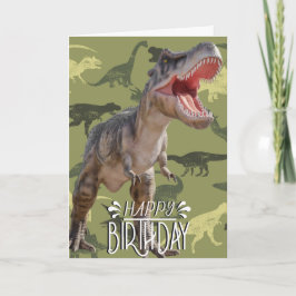 Birthday Dinosaur Mönster Jurassic World Kort