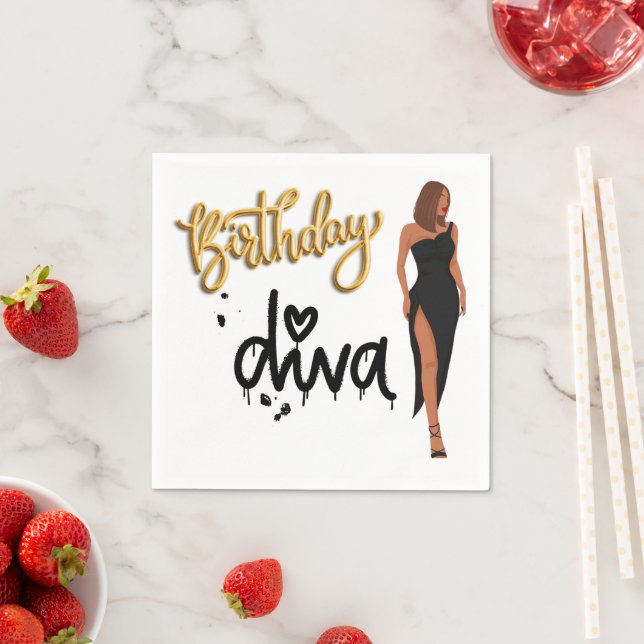 Birthday Diva Napkins Pappersservett (Insitu)