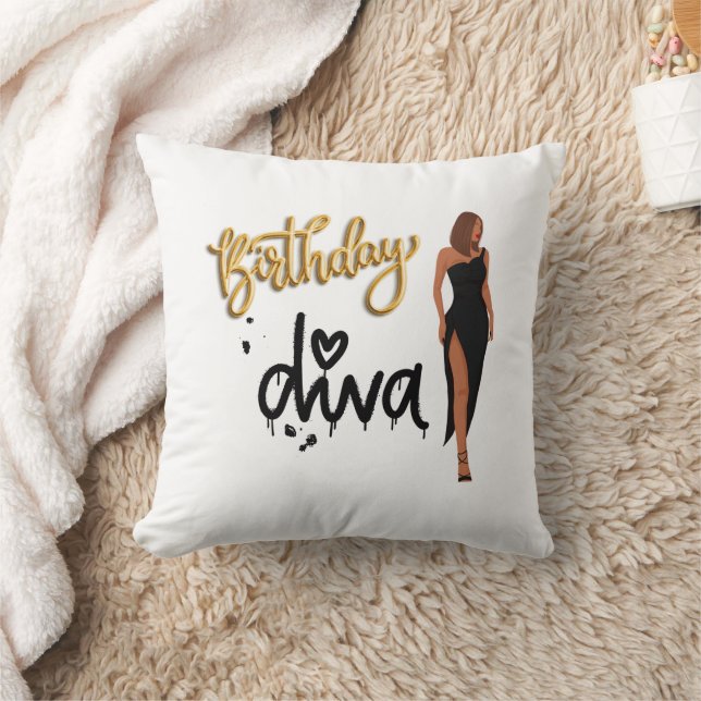 Birthday Diva Pillow Kudde (Filt)