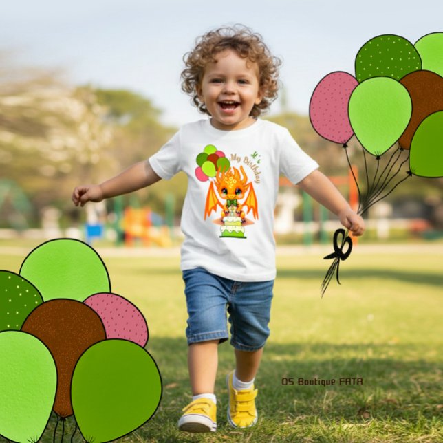 Birthday dragon t shirt (Skapare uppladdad)