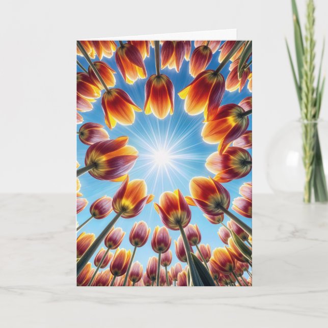 Birthday Dutch Tulip Garden Kort (Framsida)