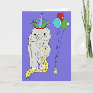Birthday Elephant Kort